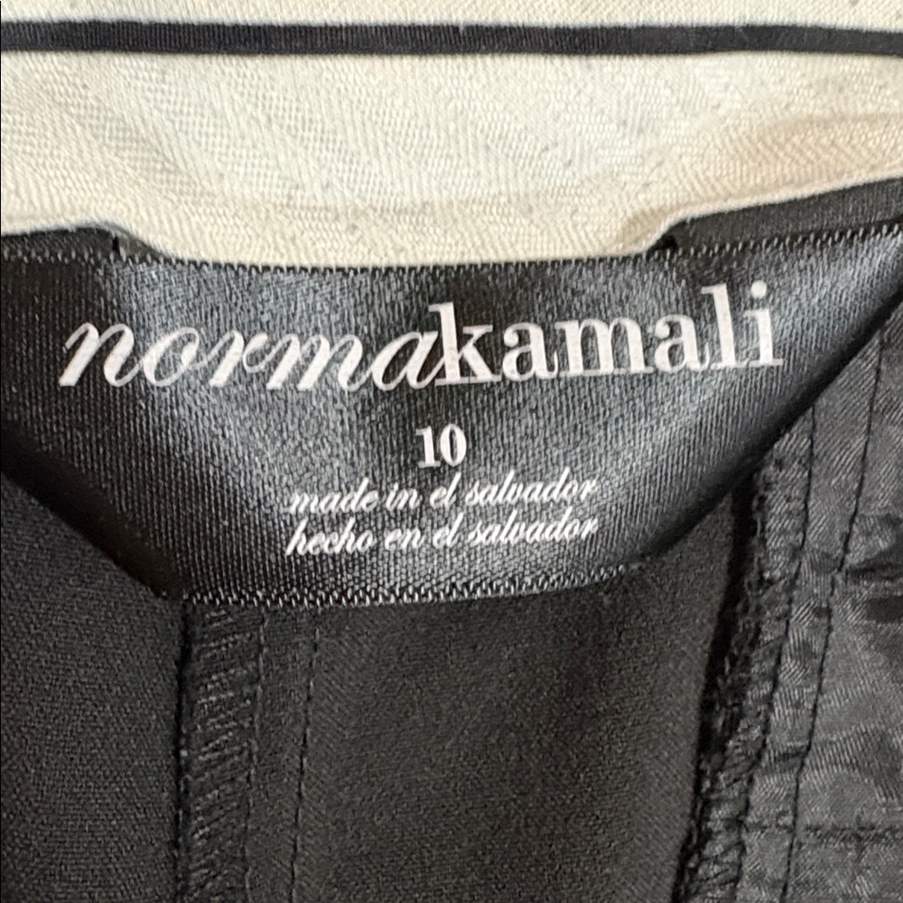 Norma Kamali size 10 Women's Black Straight Leg Pants Trousers - Picture 3 of 11
